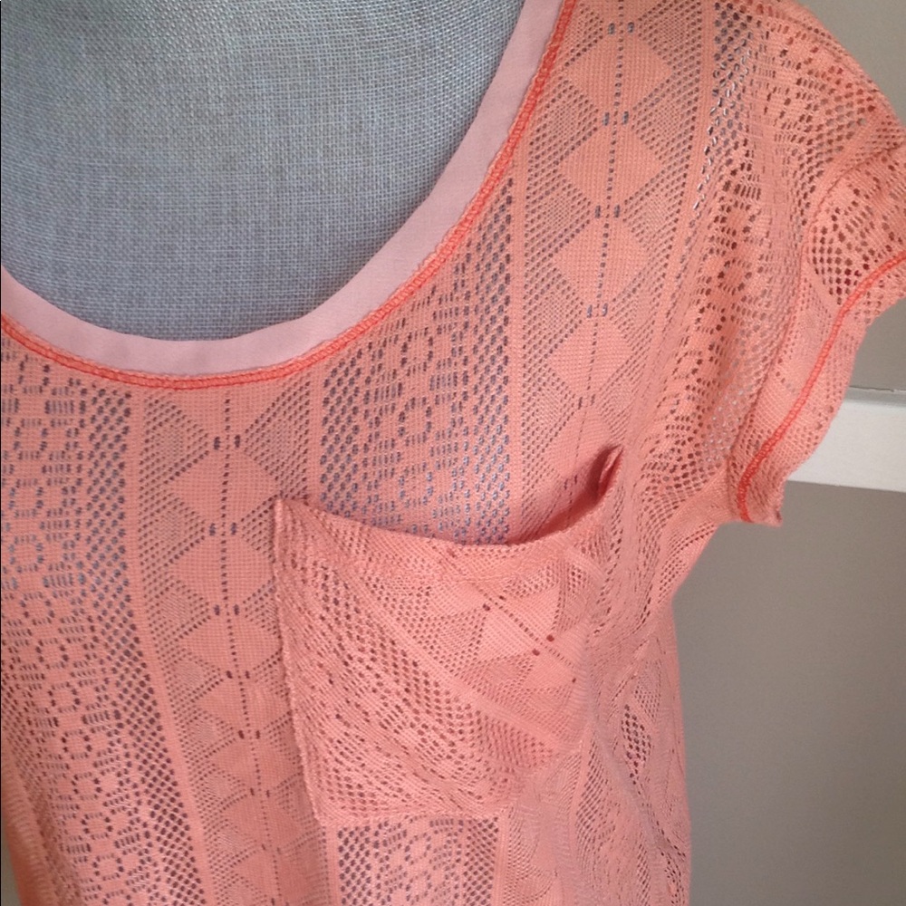 Peach lacey shirt - Picture 2 of 4